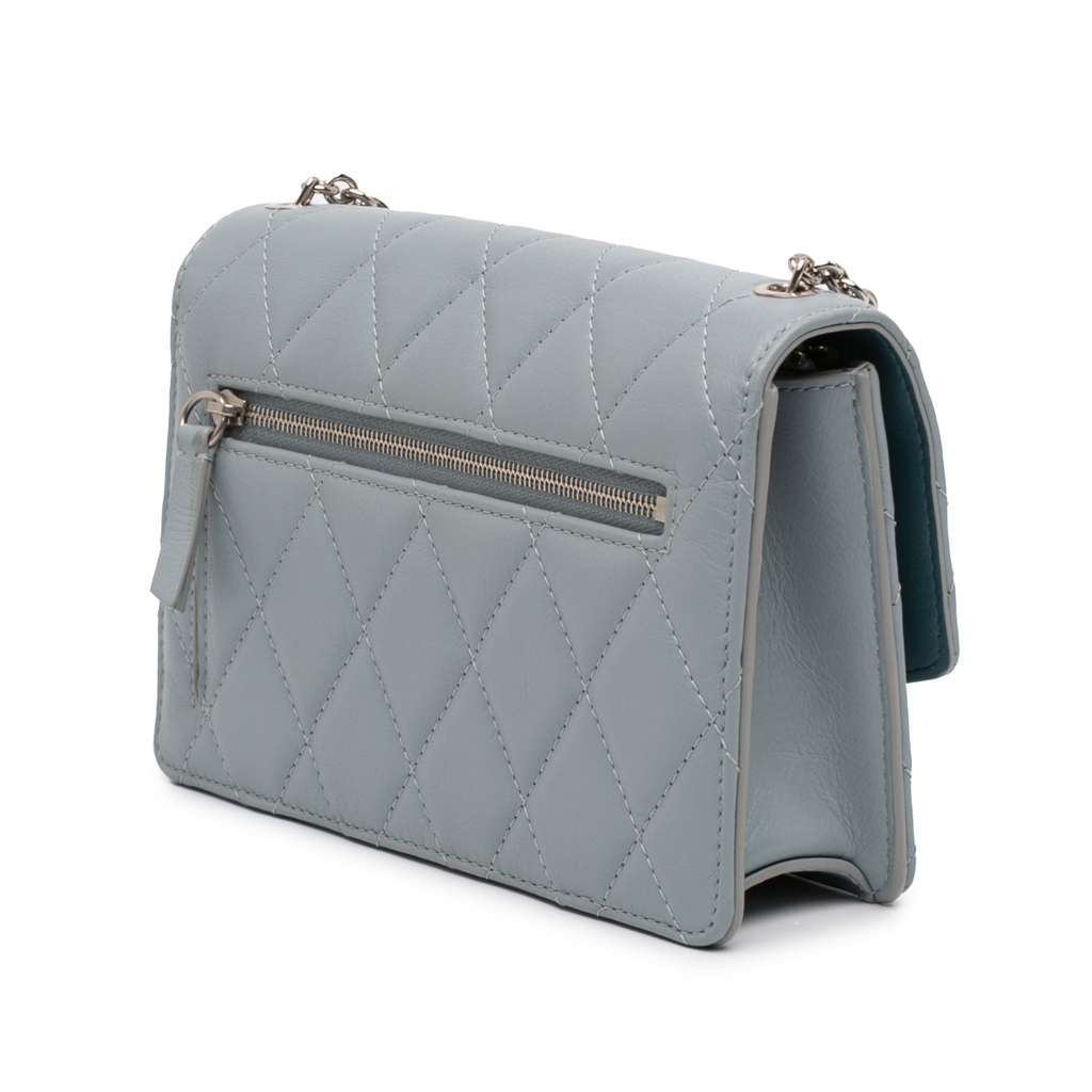 Mulberry Small Quilted Leather Darley Crossbody Blue Leather Good condition - Back View