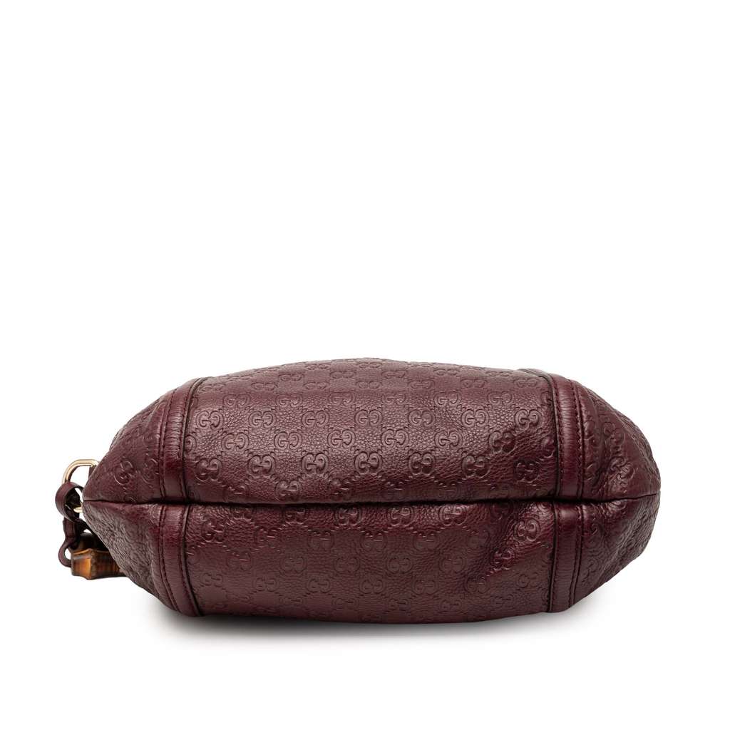 Gucci Medium Guccissima Techno Horsebit Hobo Red Leather Good condition - Inside View