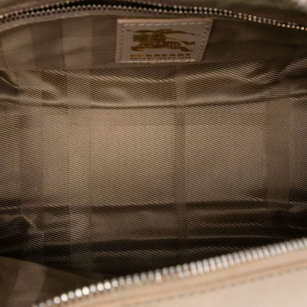 Burberry Mini Quilted Leather Manor Handbag Brown Leather Very good - Model View
