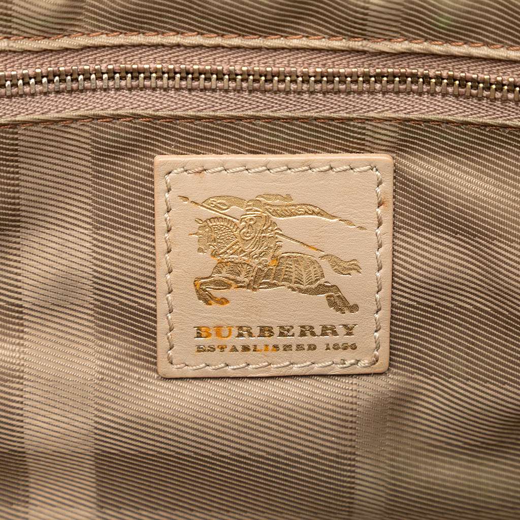 Burberry Mini Quilted Leather Manor Handbag Brown Leather Very good condition - Box View