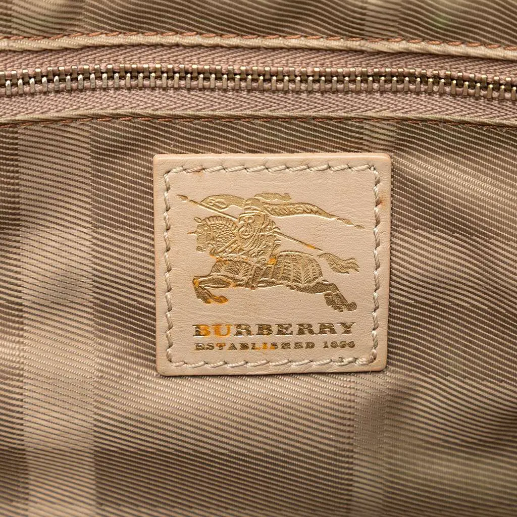 Burberry Mini Quilted Leather Manor Handbag Brown Leather Very good - Box View