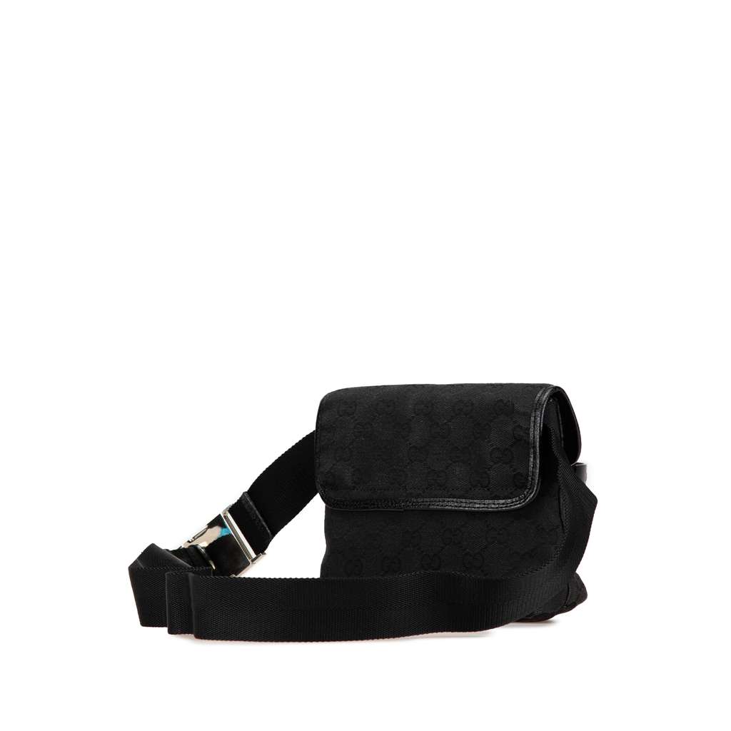 Gucci GG Canvas Jackie Belt Bag Black Canvas Good condition - Back View