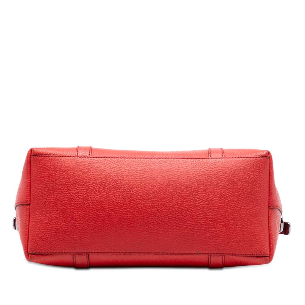 Gucci Leather GG Charm Dome Satchel Red Leather Good condition - Inside View