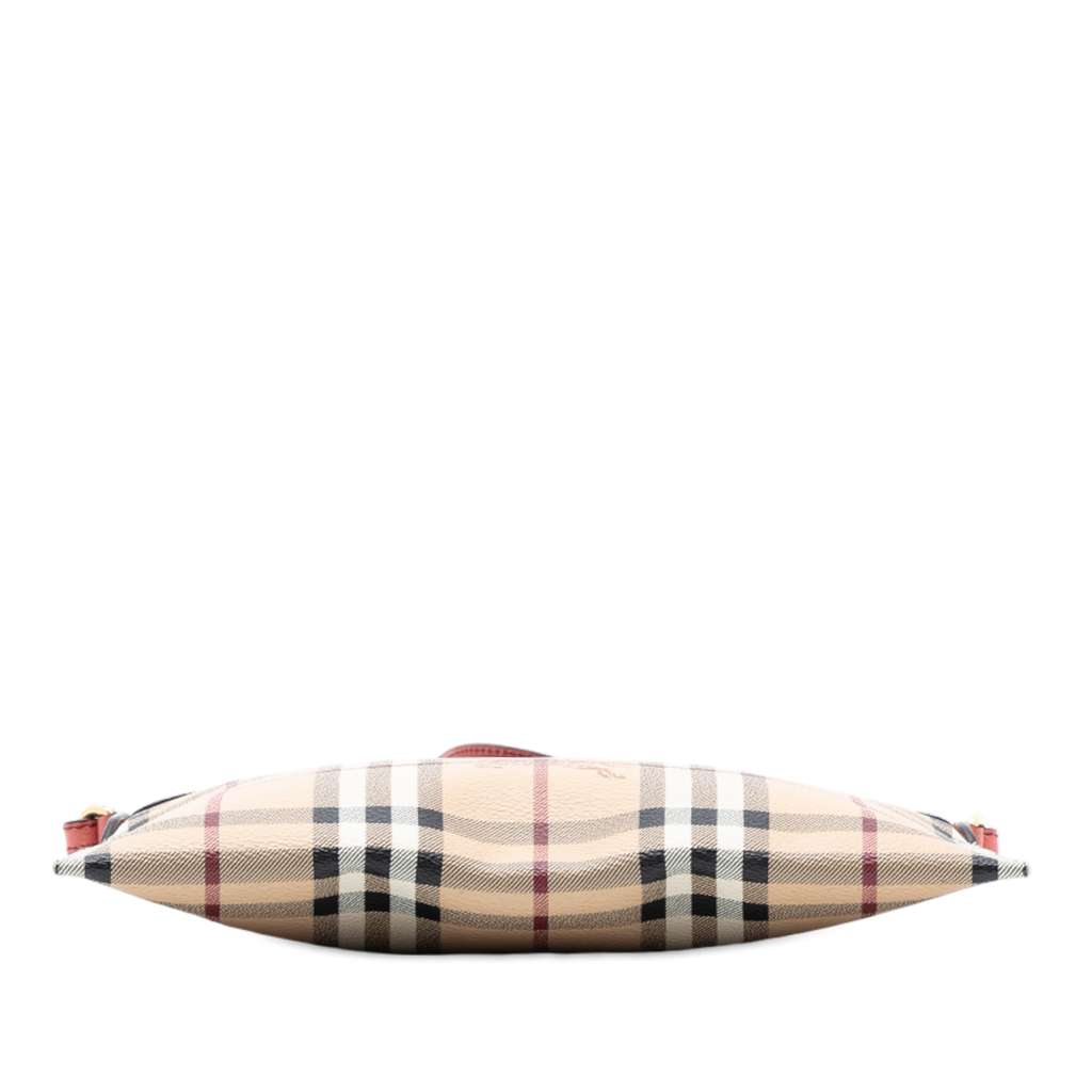 Burberry Haymarket Check Coated Canvas Peyton Crossbody Brown Canvas Good condition - Inside View