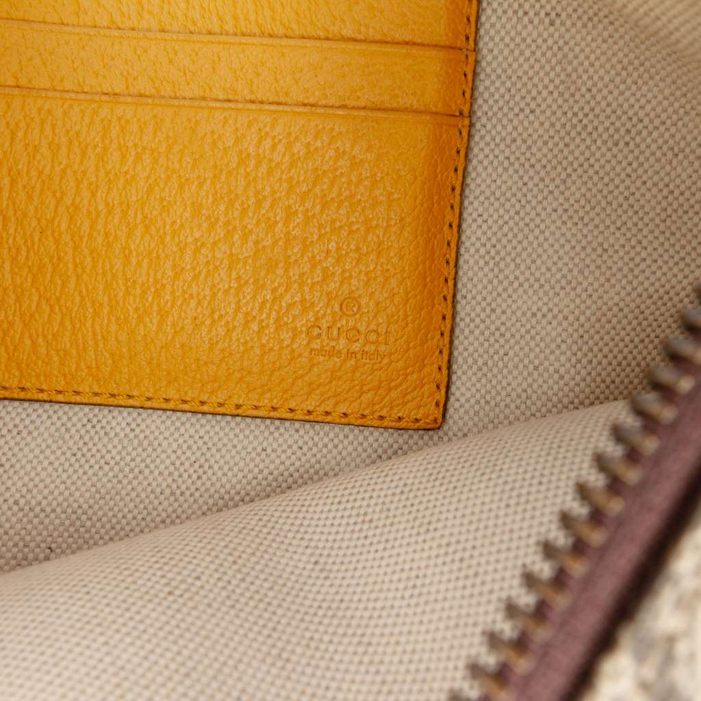 Gucci GG Supreme Neo Vintage Clutch Brown Canvas Good condition - Box View