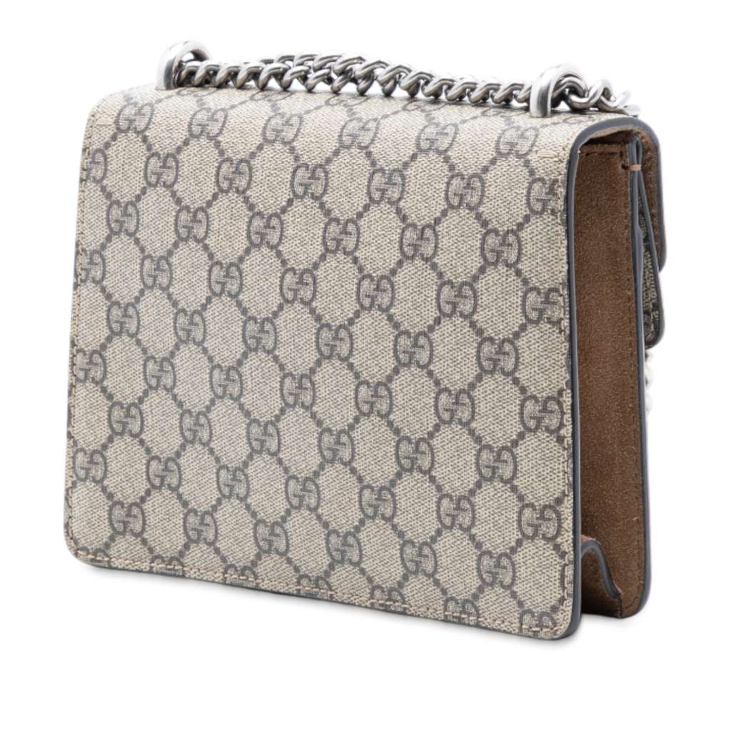 Gucci Small GG Supreme Dionysus Crossbody Brown Canvas Good condition - Back View