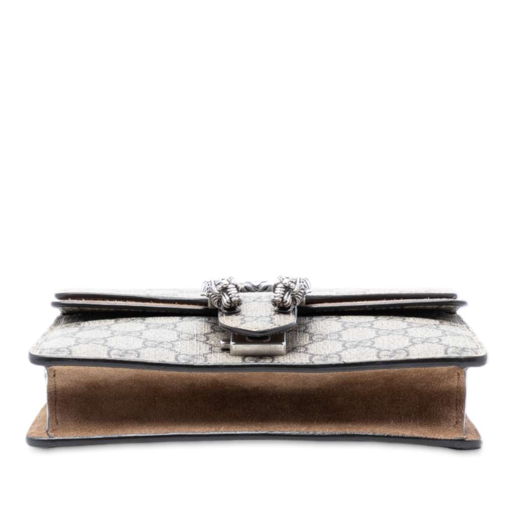 Gucci Small GG Supreme Dionysus Crossbody Brown Canvas Good condition - Inside View