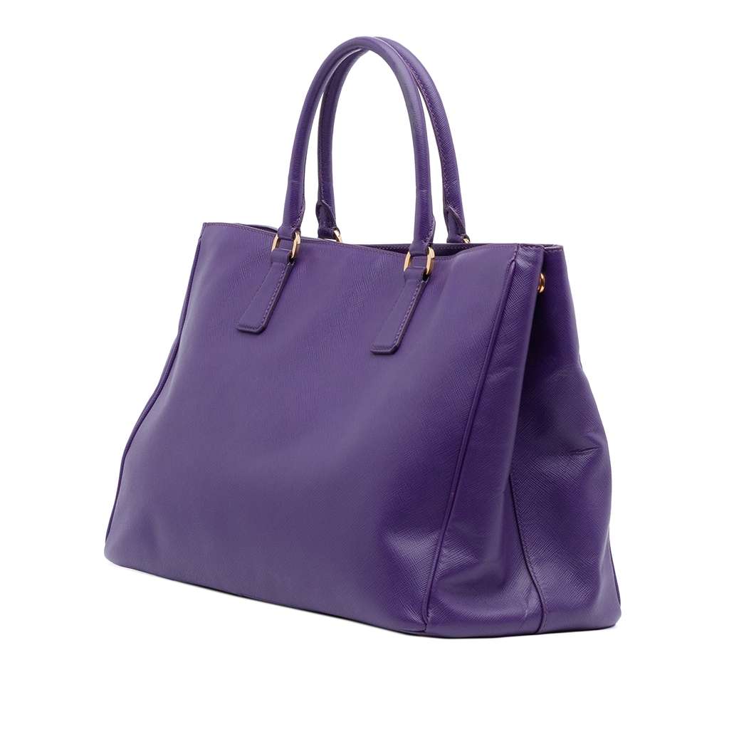Prada Large Saffiano Lux Galleria Tote Purple Leather Good condition - Back View