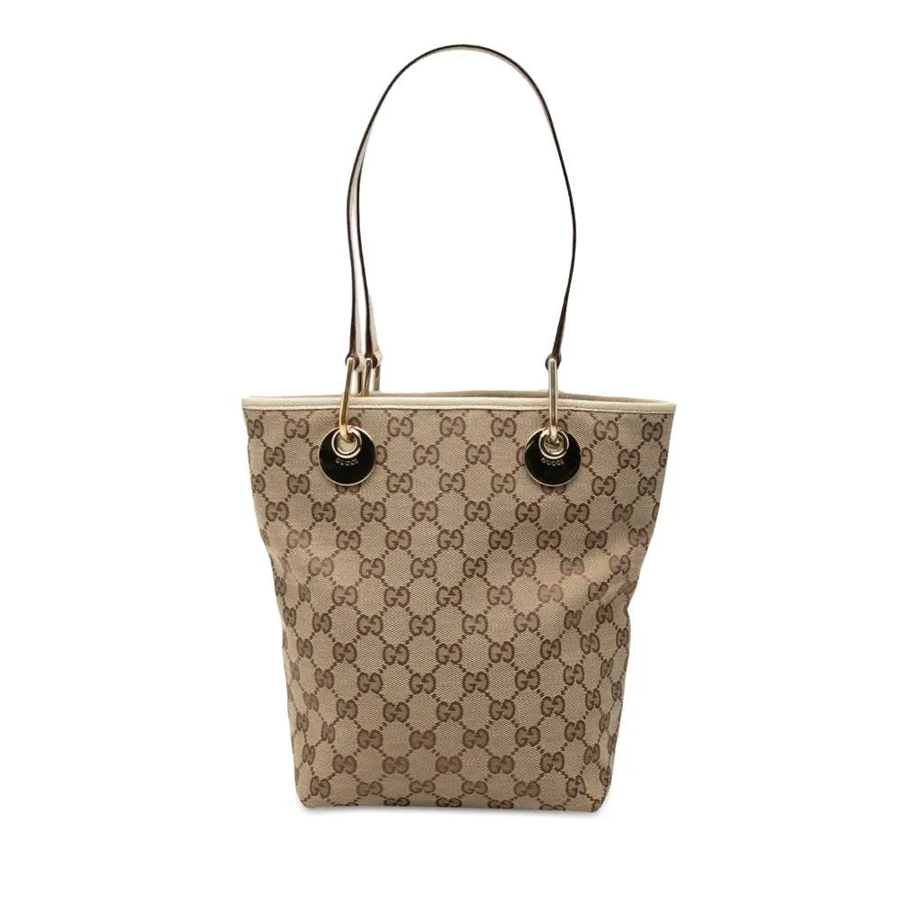 Gucci GG Canvas Eclipse Tote Brown Canvas Very good - Front View