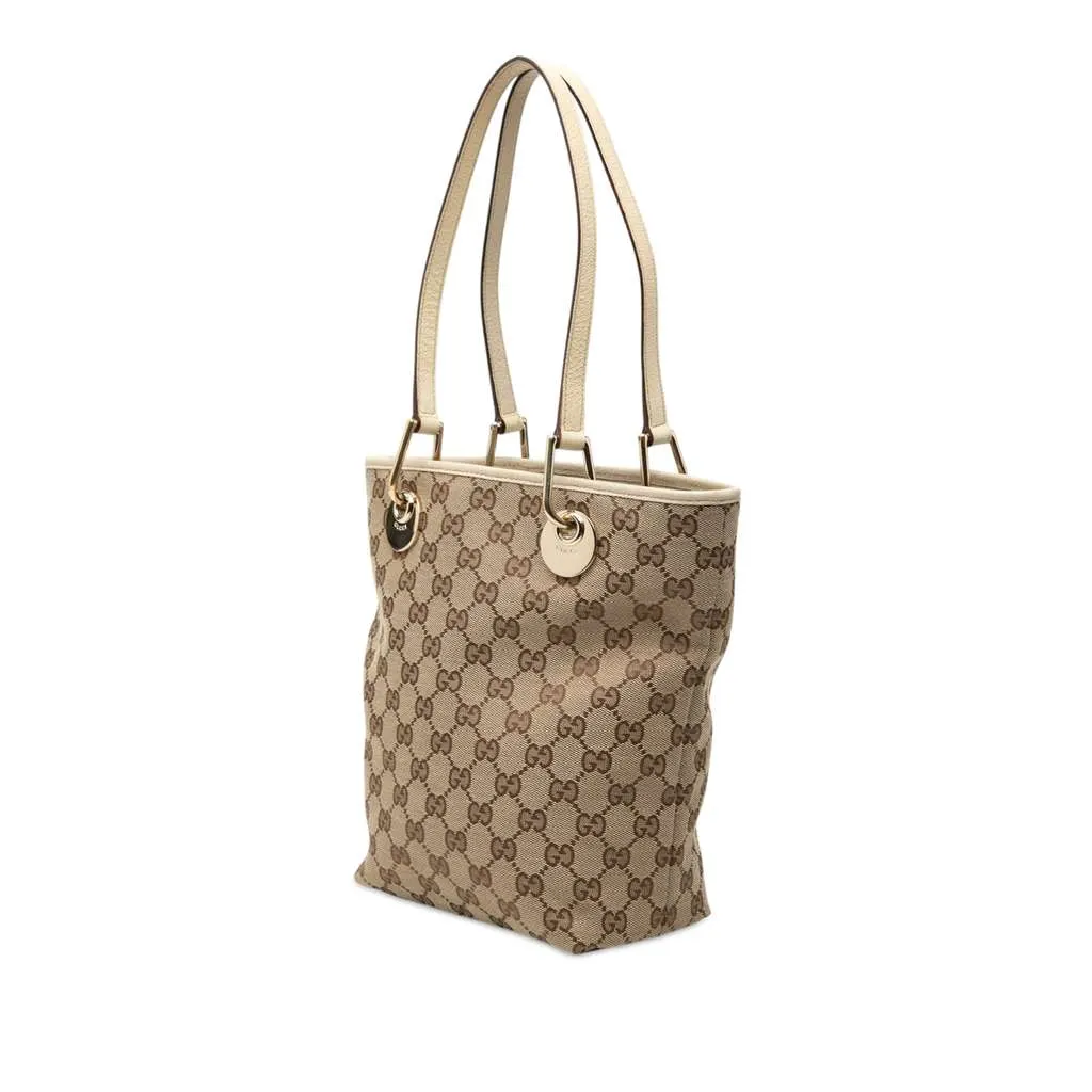 Gucci GG Canvas Eclipse Tote Brown Canvas Very good - Back View
