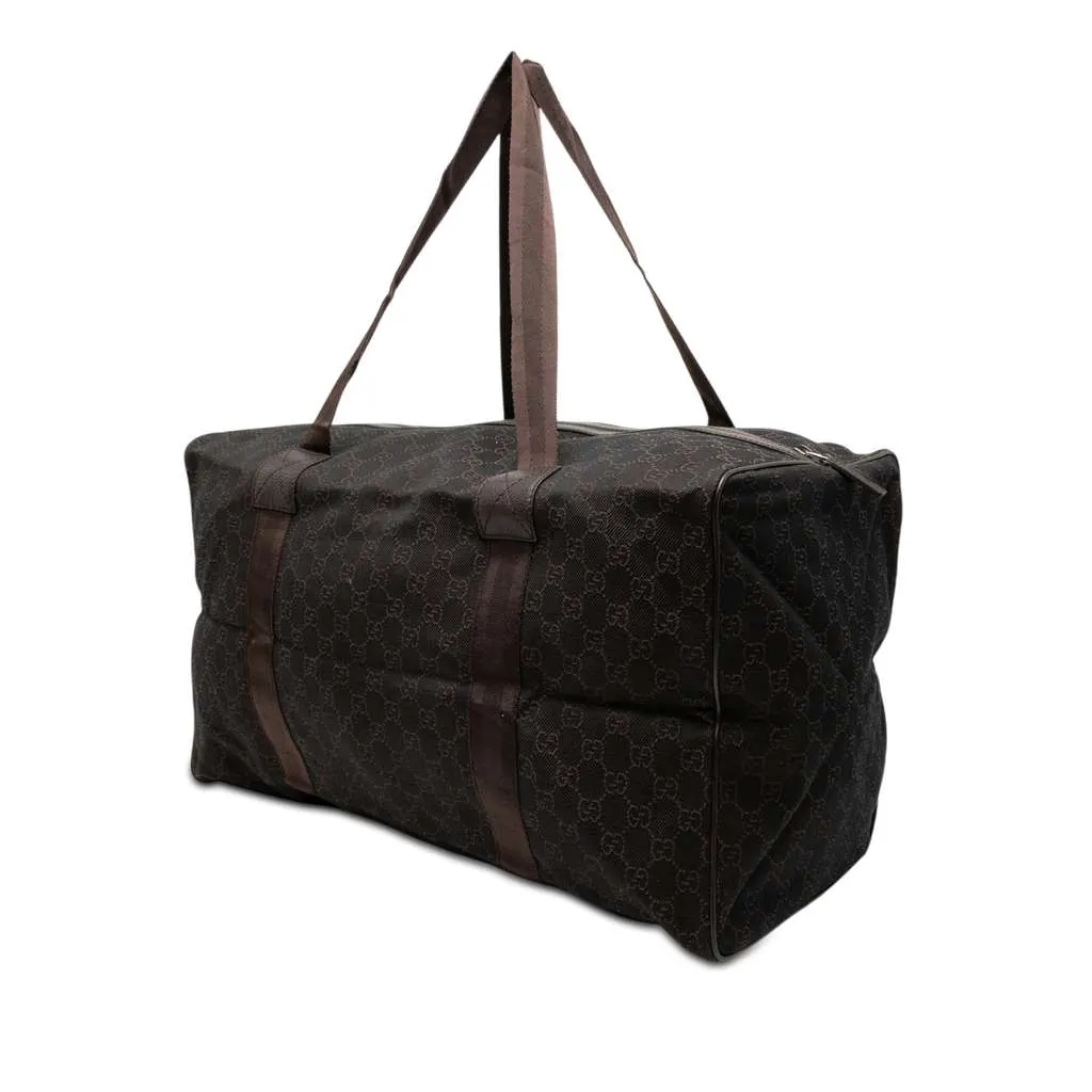 Gucci GG Canvas Travel Bag Brown Canvas Very good - Back View