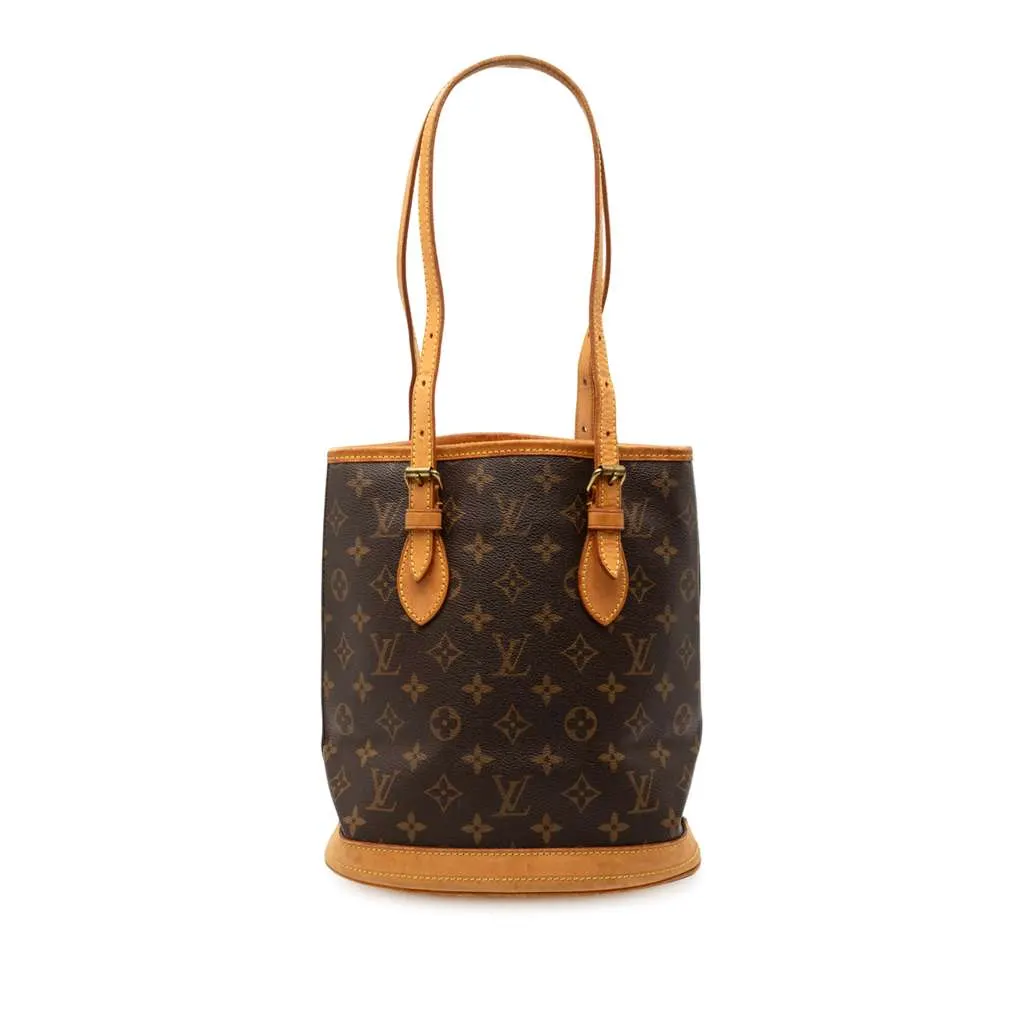 Louis Vuitton Monogram Petit Bucket Brown Very good - Front View