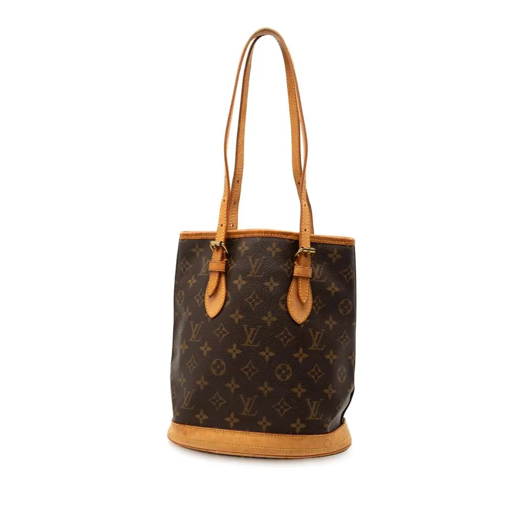 Louis Vuitton Monogram Petit Bucket Brown Very good - Back View