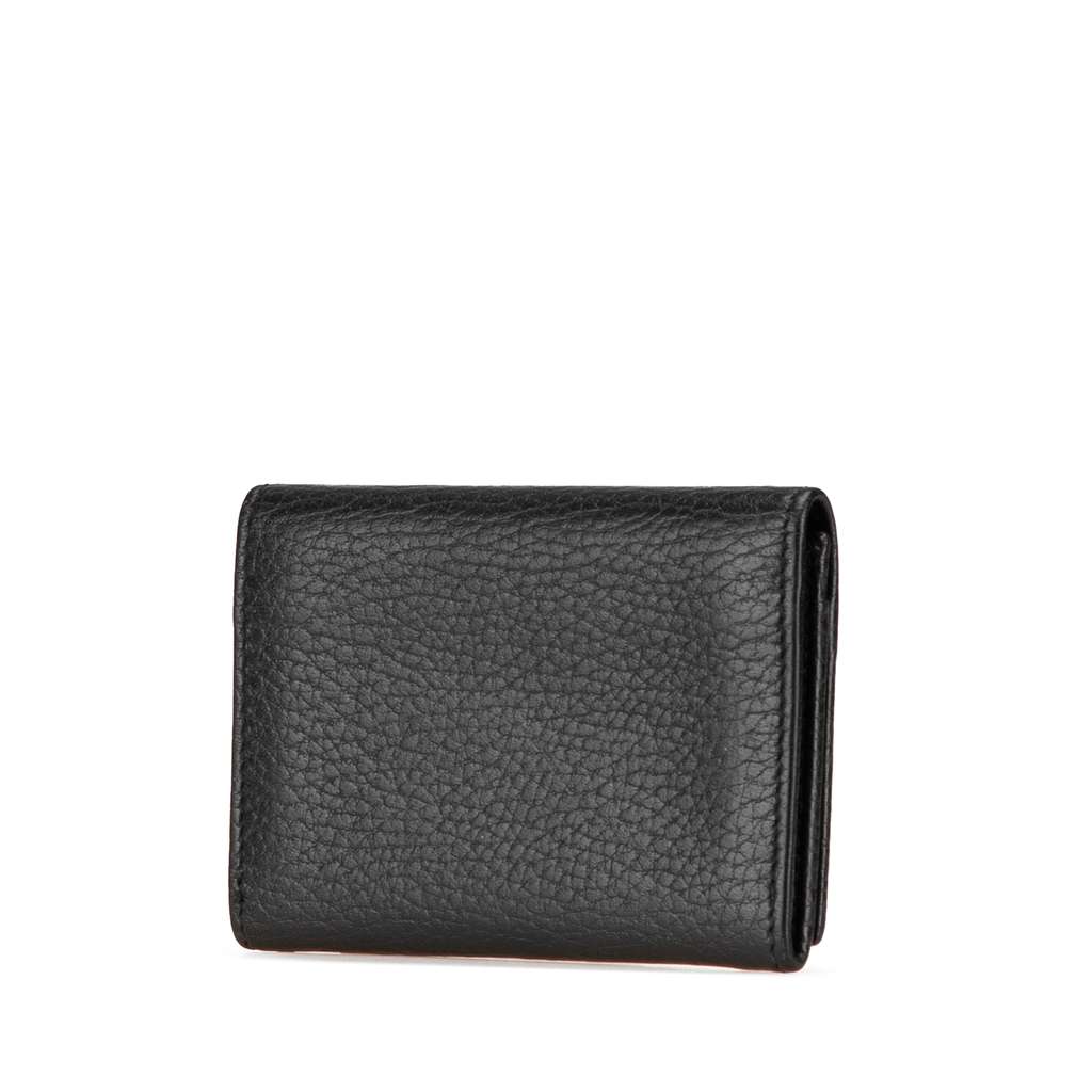 Gucci GG Marmont Leather Small Wallet Black Leather Good condition - Back View