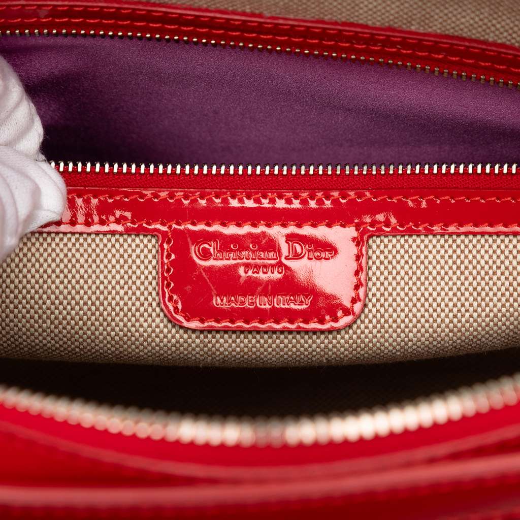 Dior Diorissimo Trotter Patent Tote Red Leather Good condition - Box View