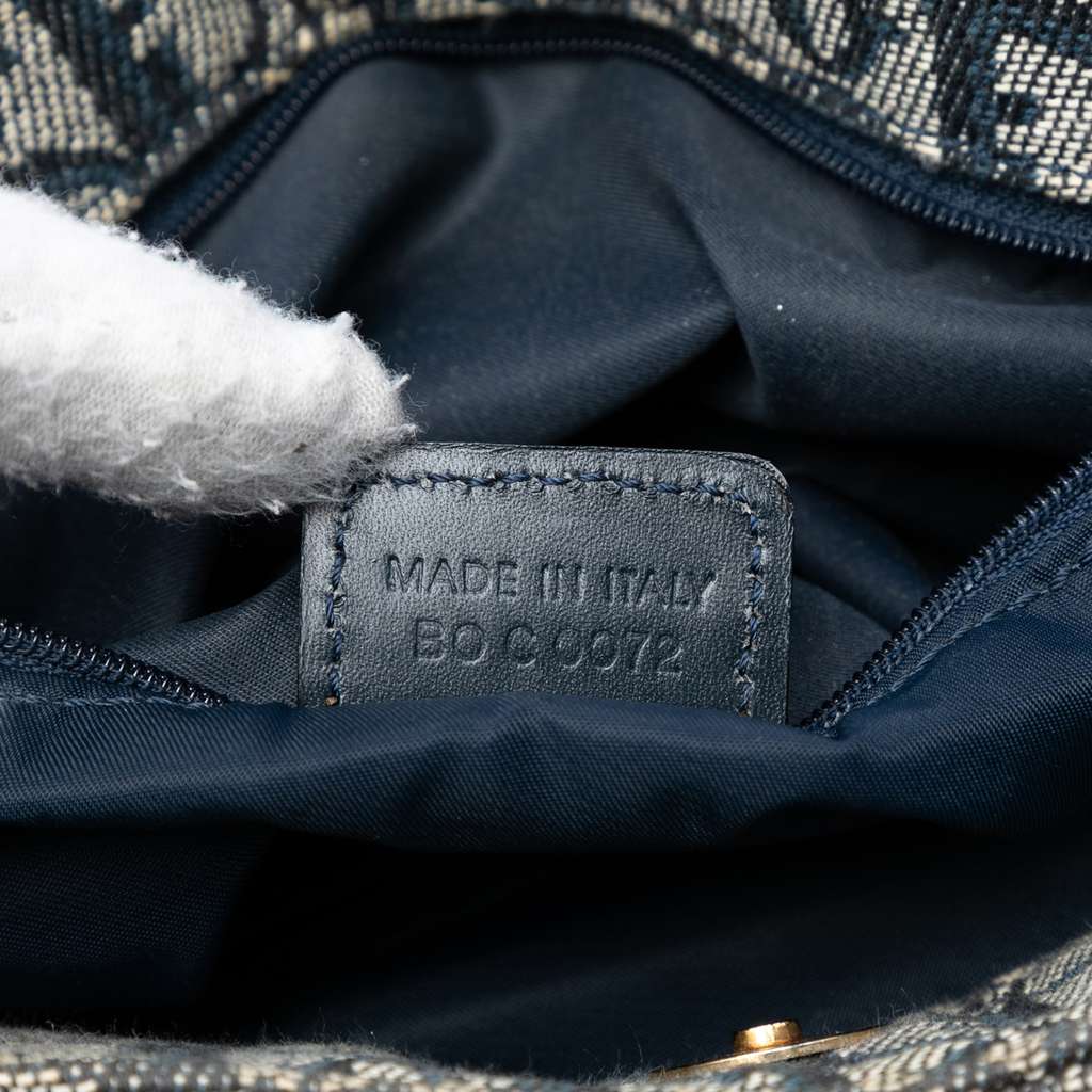 Dior Diorissimo Trotter Canvas Tote Blue Canvas Good condition - Box View