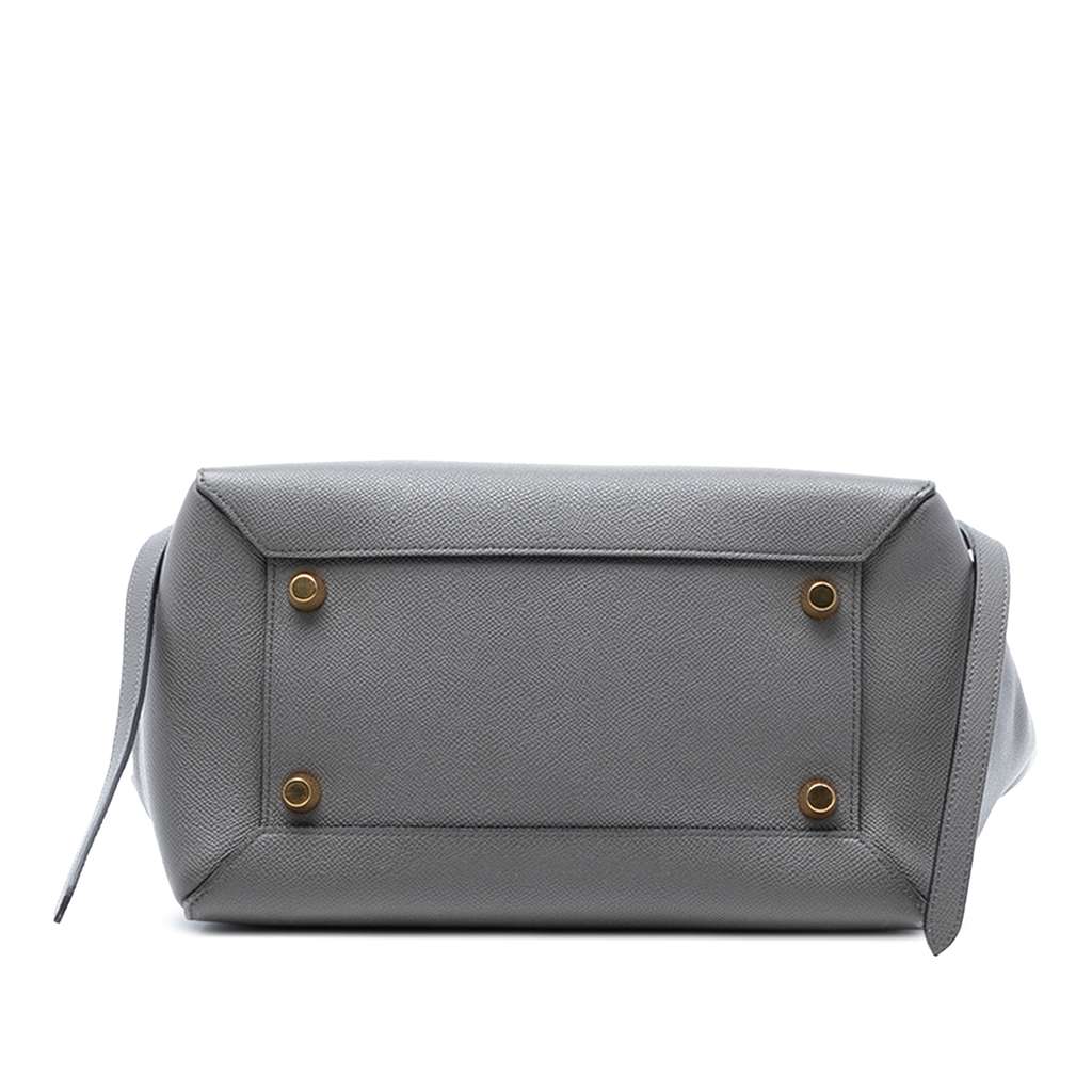 Celine Mini Grained Calfskin Belt Bag Grey Leather Good condition - Inside View