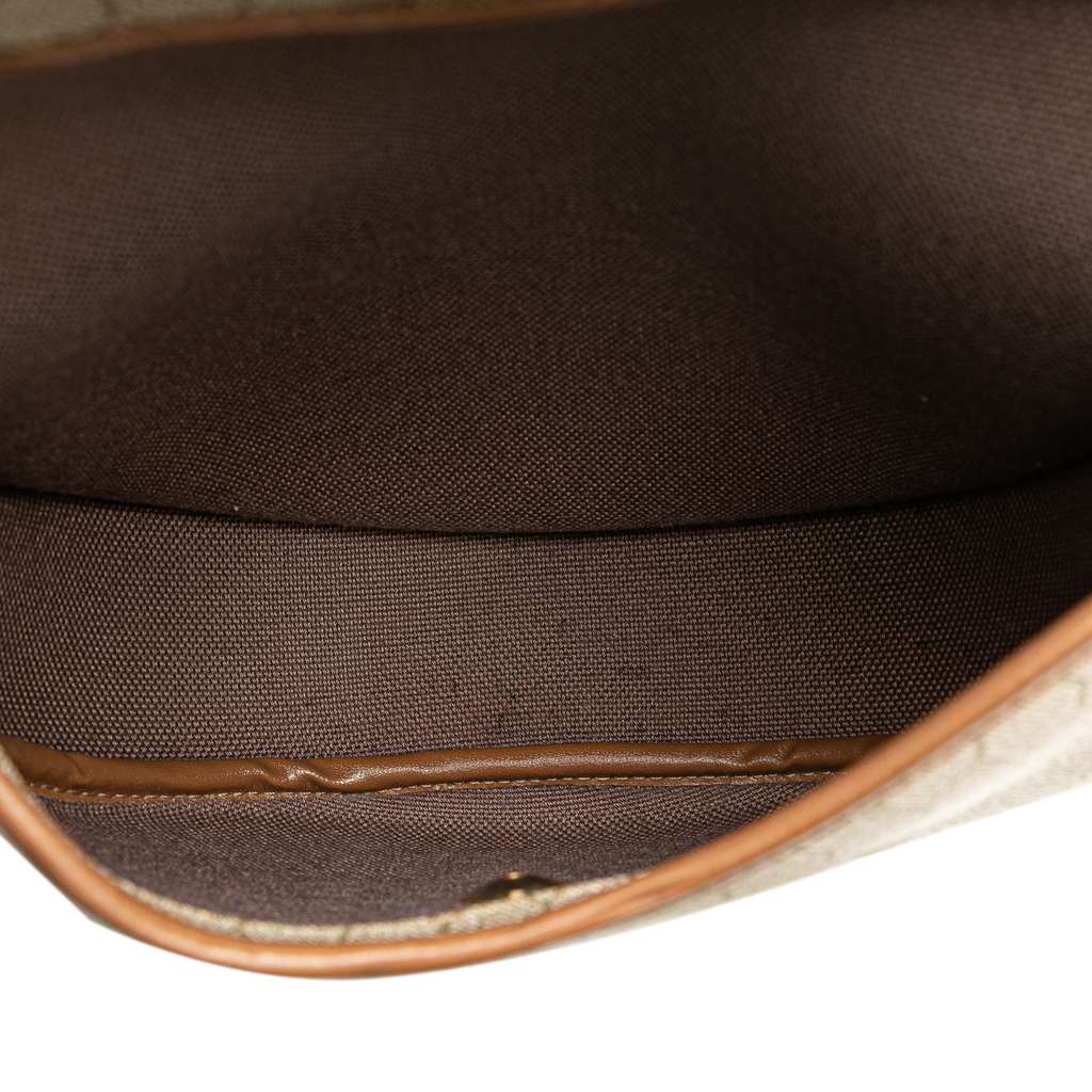 Dior Honeycomb Coated Canvas Crossbody Brown Canvas Good condition - Model View