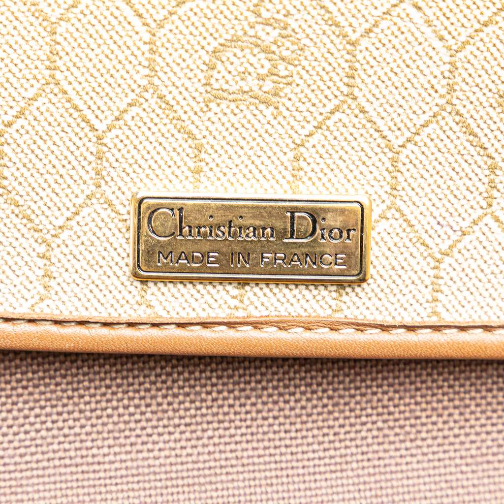 Dior Honeycomb Coated Canvas Crossbody Brown Canvas Good condition - Box View