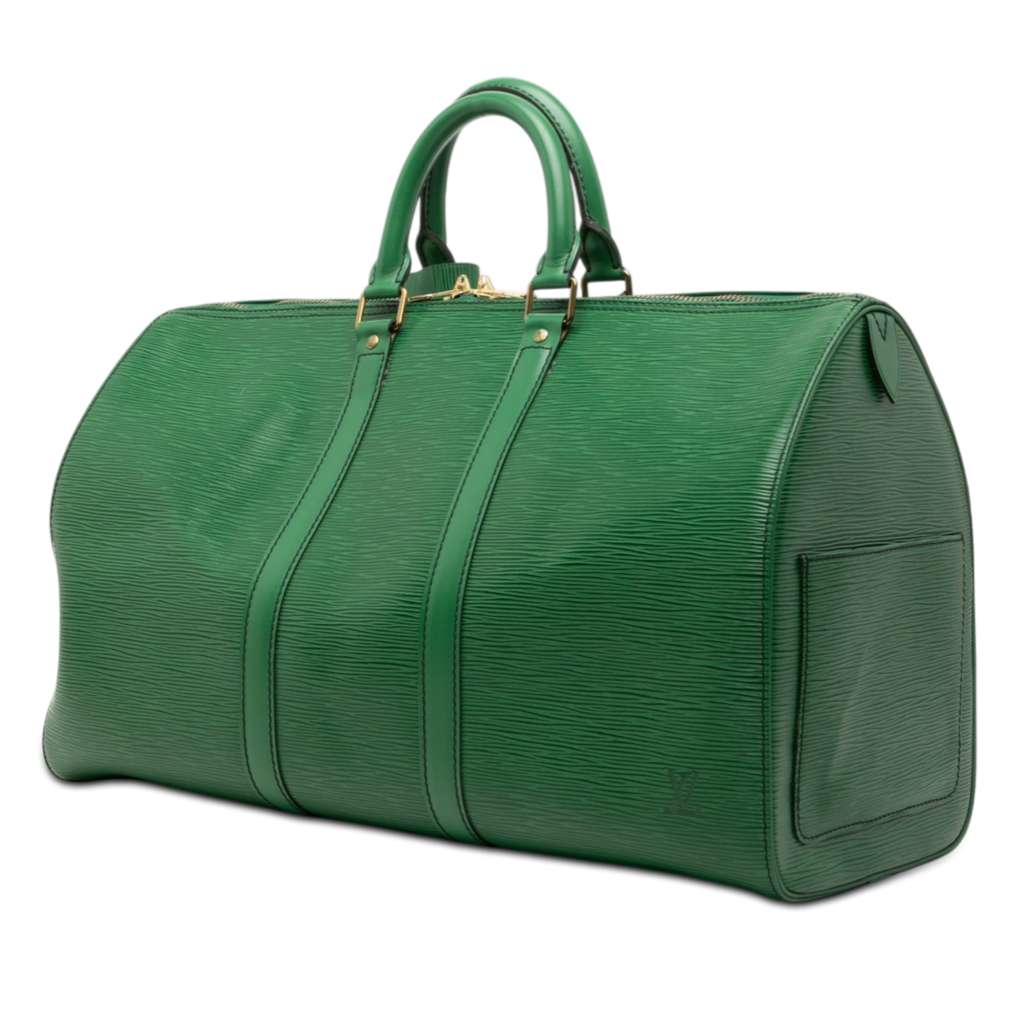 Louis Vuitton Epi Keepall 45 Green Leather Good condition - Back View