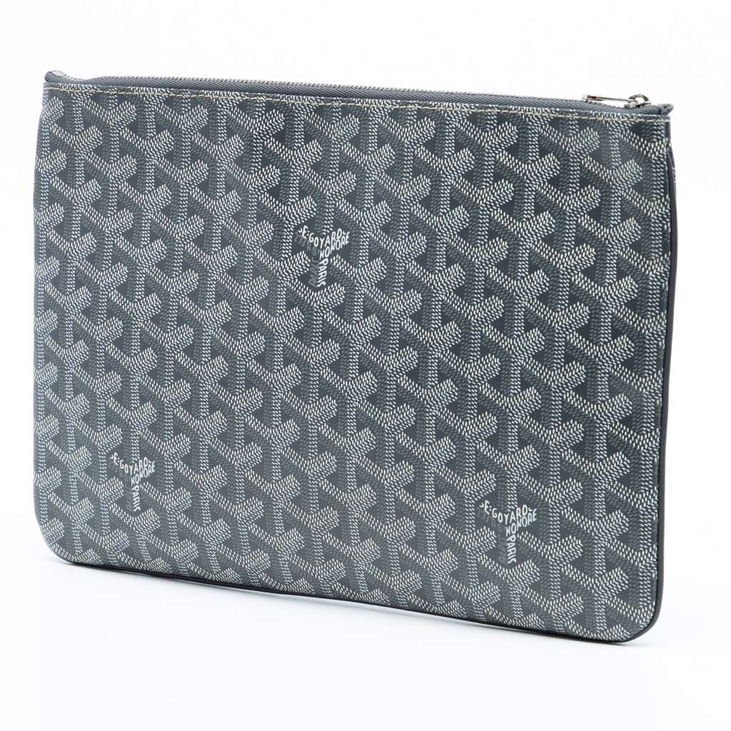 Goyard Goyardine Senat MM Grey Canvas Good condition - Back View