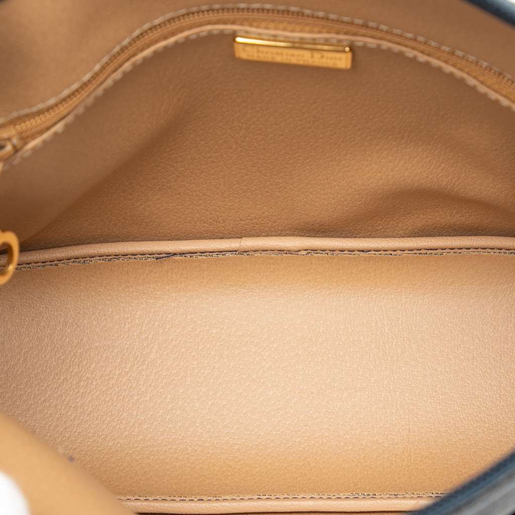 Dior Diorissimo Trotter Coated Canvas Handbag Blue Canvas Good condition - Model View