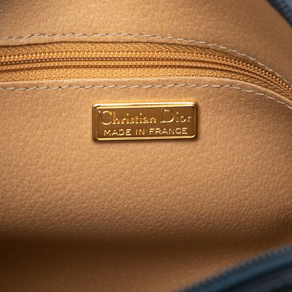 Dior Diorissimo Trotter Coated Canvas Handbag Blue Canvas Good condition - Box View