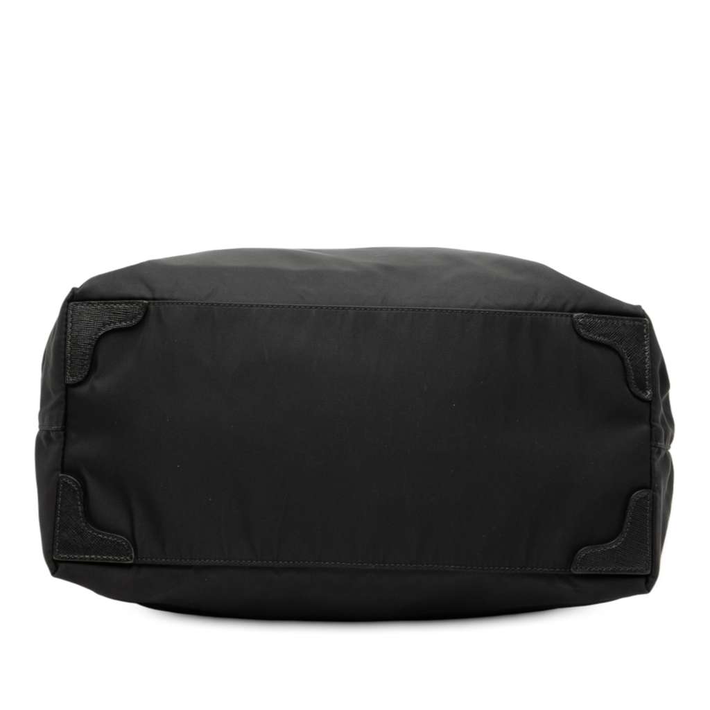 Prada Saffiano Trimmed Tessuto Tote Black Good condition - Inside View