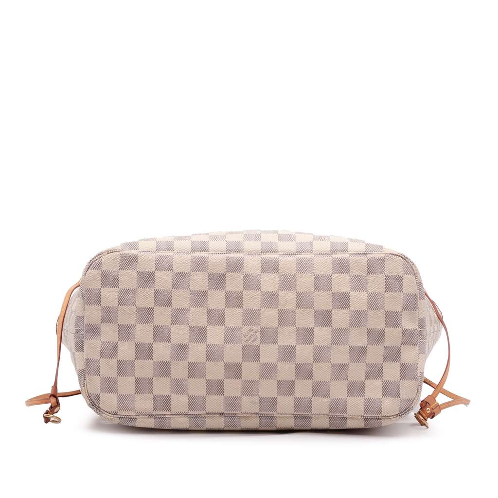 Louis Vuitton Damier Azur Neverfull MM White Good condition - Inside View