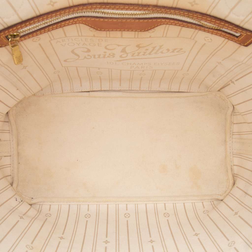 Louis Vuitton Damier Azur Neverfull MM White Good condition - Model View