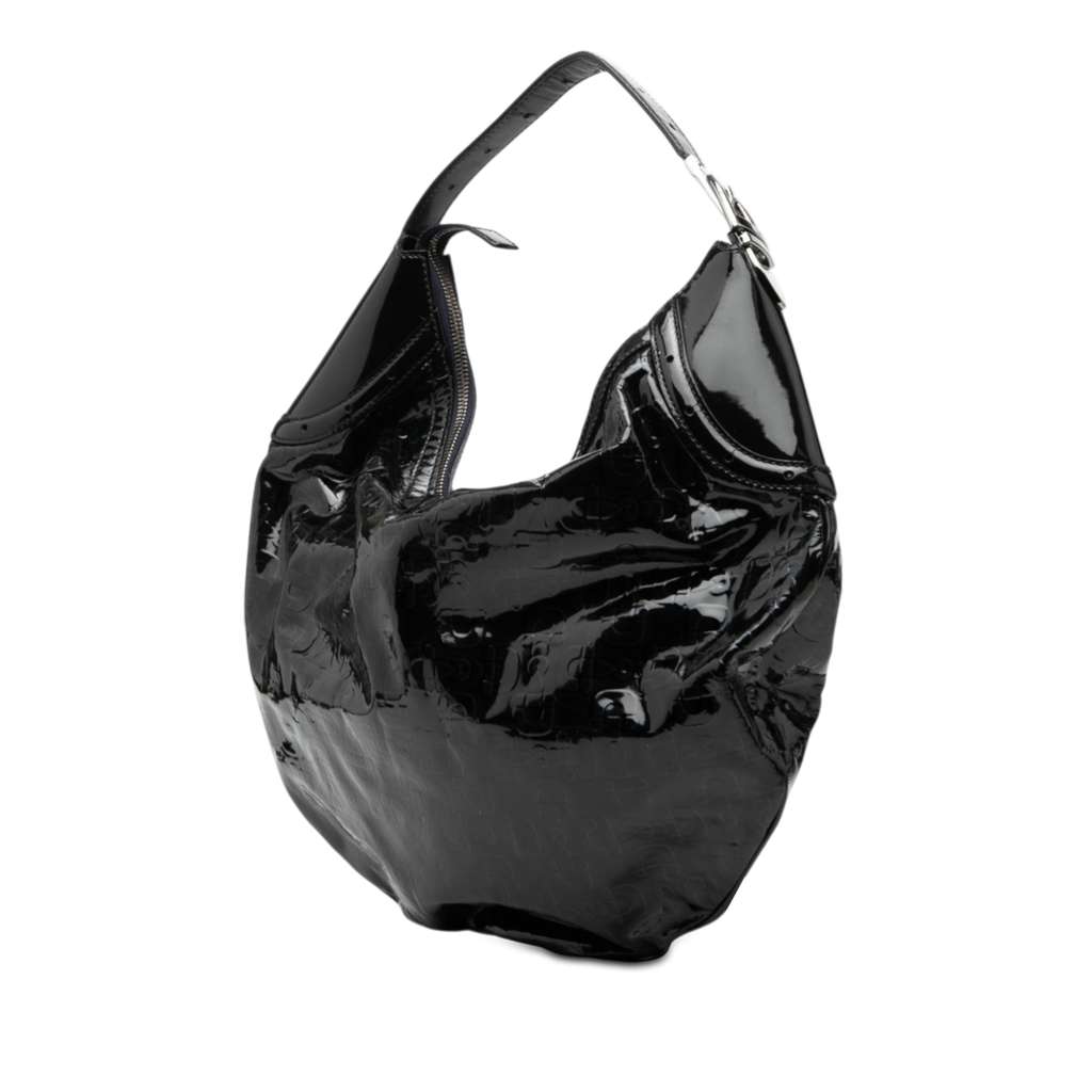 Gucci Patent Horsebit Glam Hobo Blue Leather Good condition - Back View