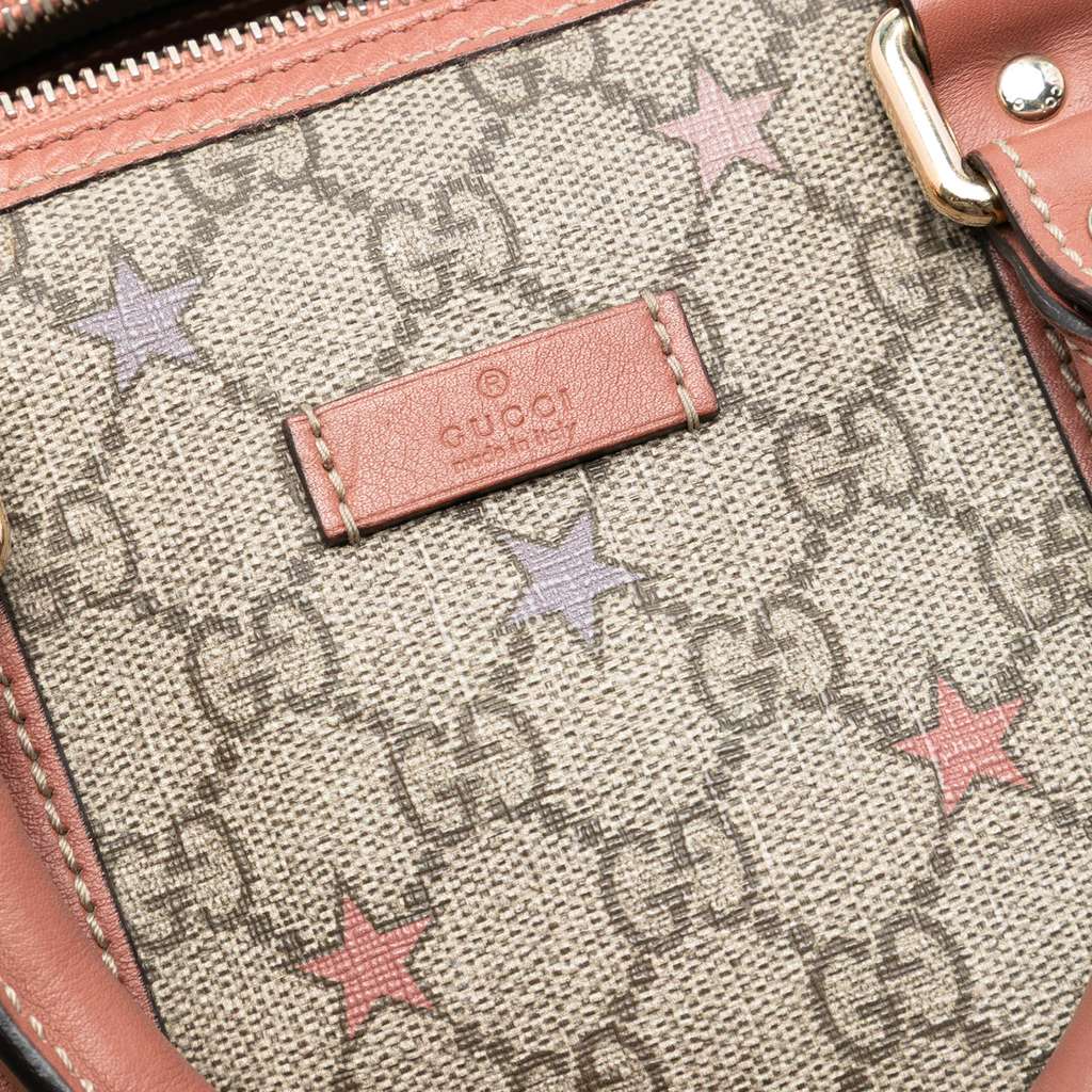 Gucci Medium GG Supreme Stars Joy Boston Bag Brown Canvas Good condition - Box View
