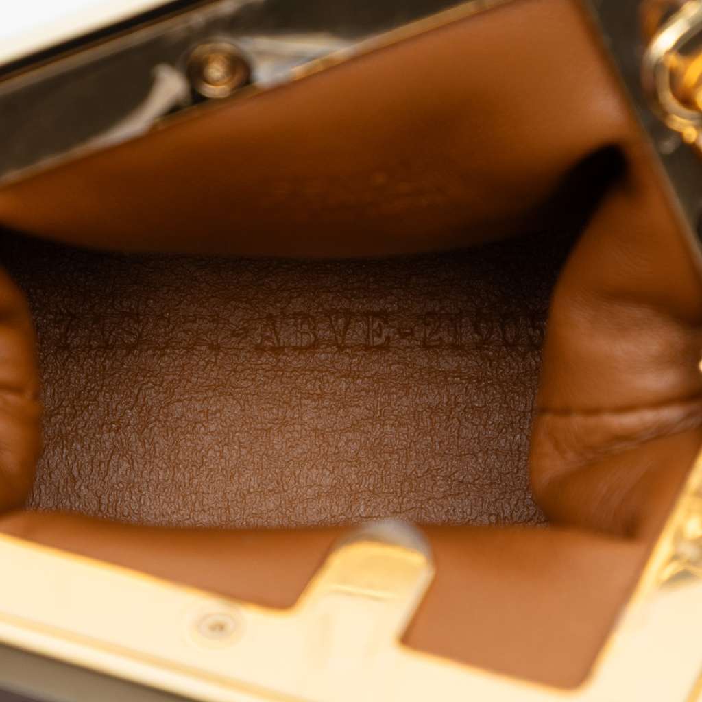 Fendi Nano Nappa Fendi First Charm Bag Brown Leather Good condition - Box View