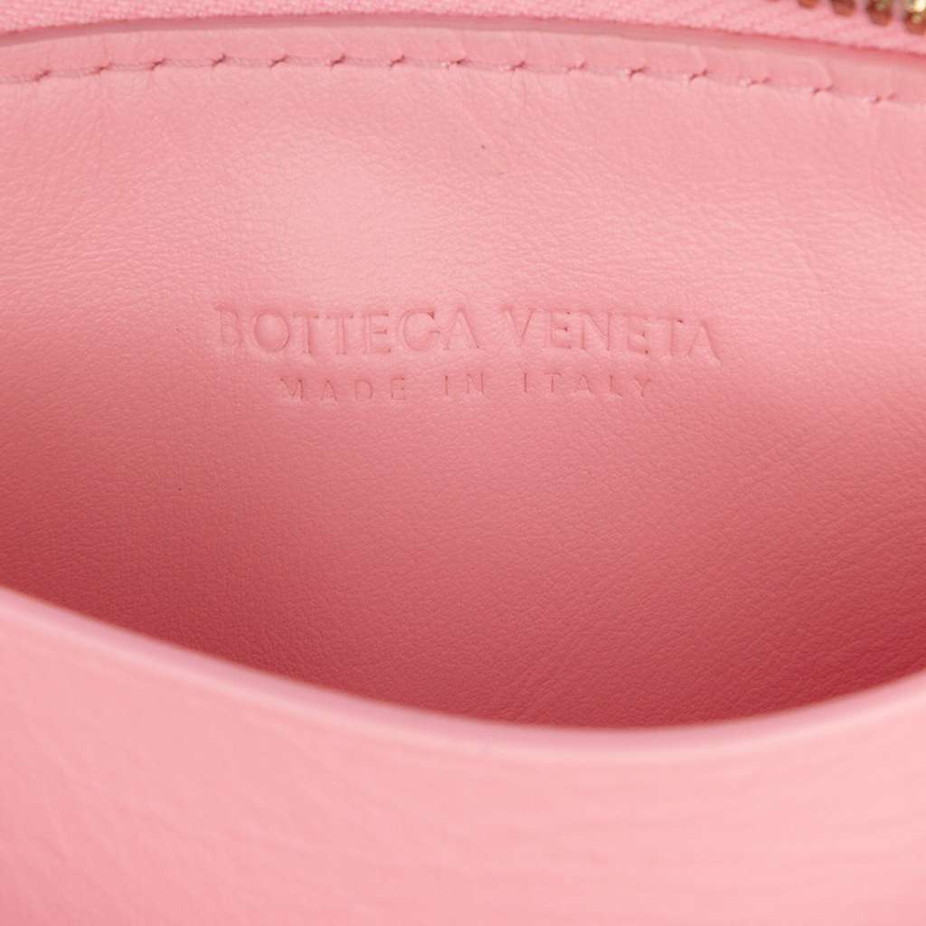 Bottega Veneta Nappa Intrecciato Half Moon Shoulder Bag Pink Leather Good condition - Box View