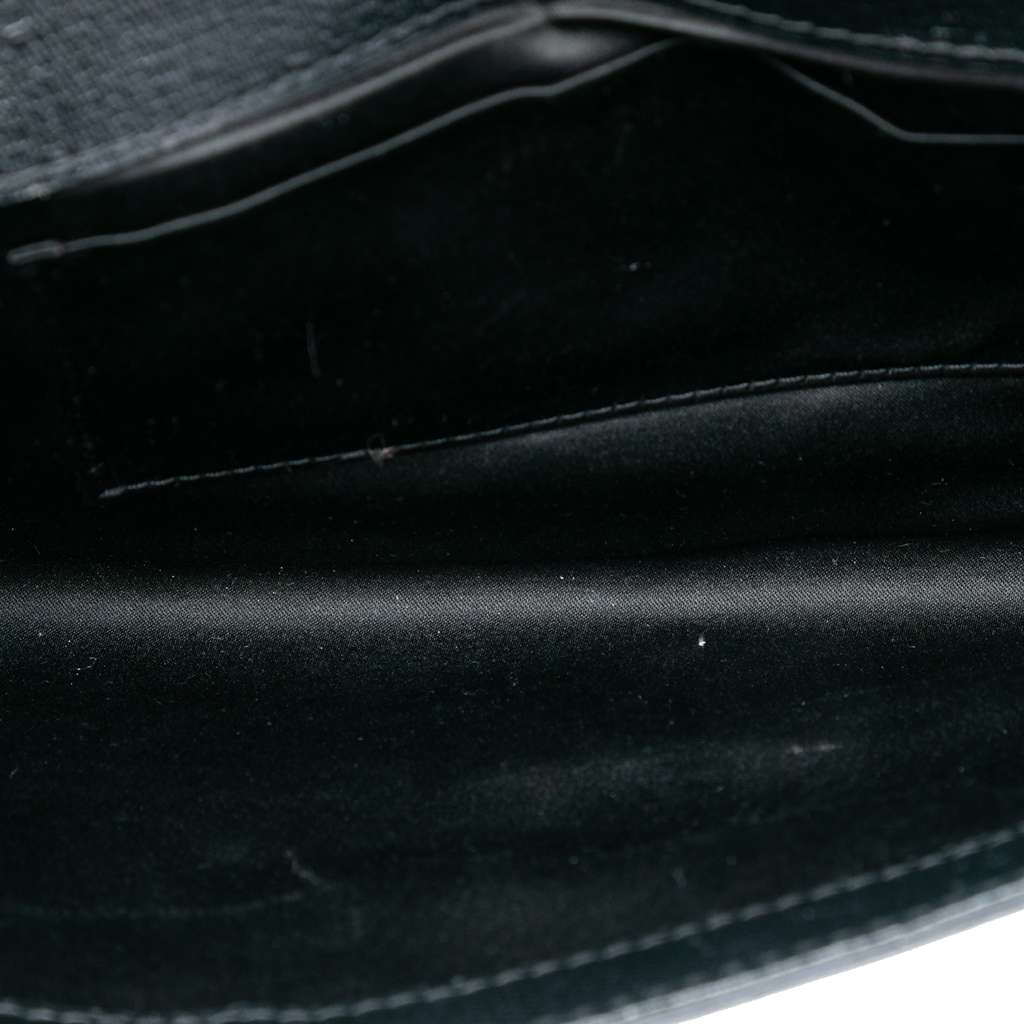 Saint Laurent Leather Chyc Ligne Clutch Black Leather Good condition - Model View