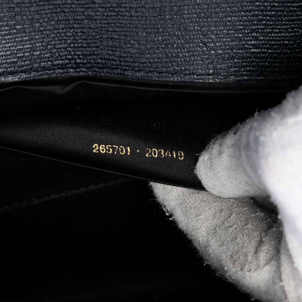 Saint Laurent Leather Chyc Ligne Clutch Black Leather Good condition - Box View