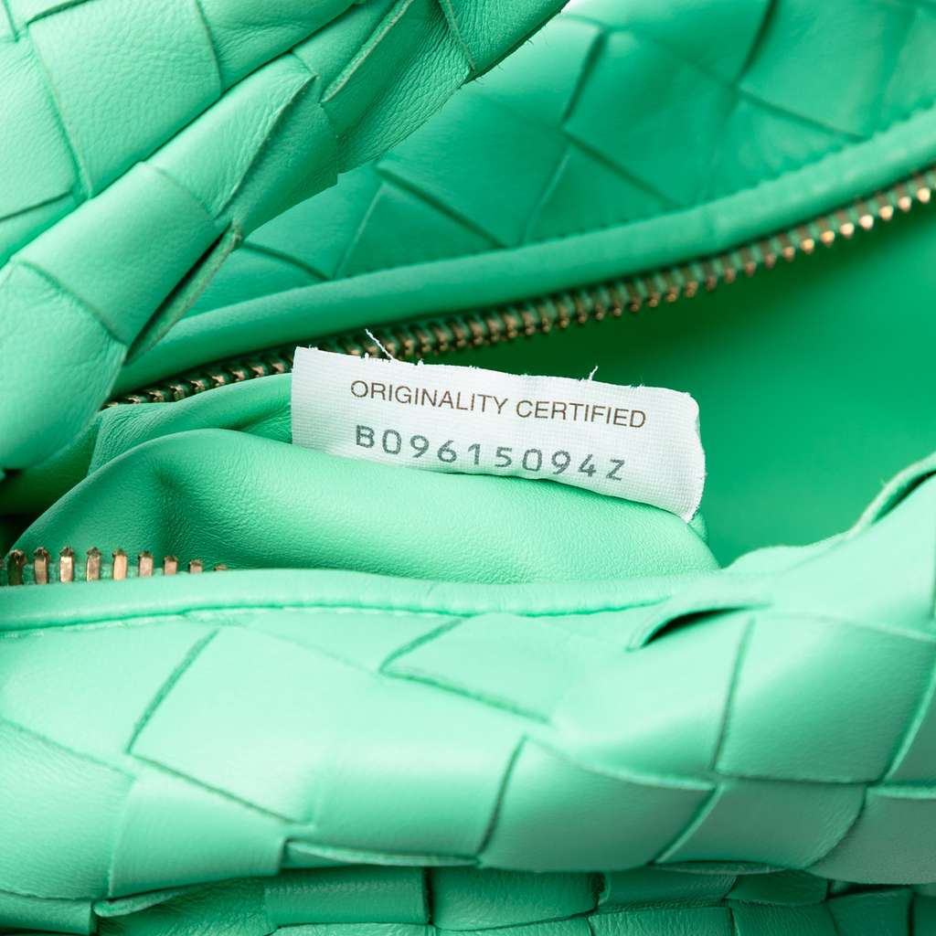 Bottega Veneta Mini Nappa Intrecciato Jodie Green Leather Good condition - Box View