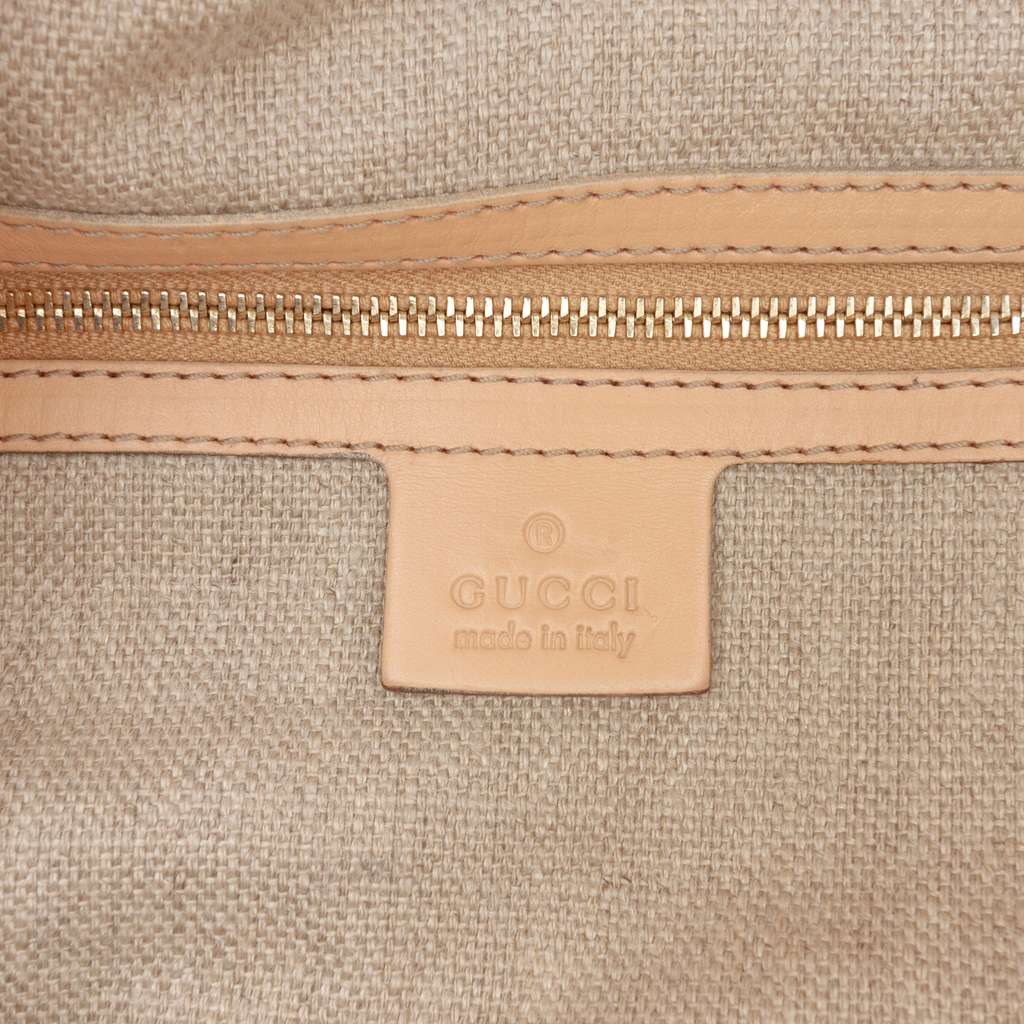 Gucci Canvas Floral Peggy Bamboo Hobo White Canvas Good condition - Box View