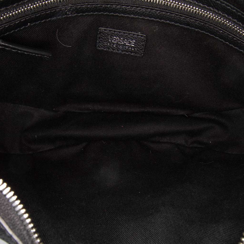 Versace Small Leather Repeat Satchel Black Leather Good condition - Model View