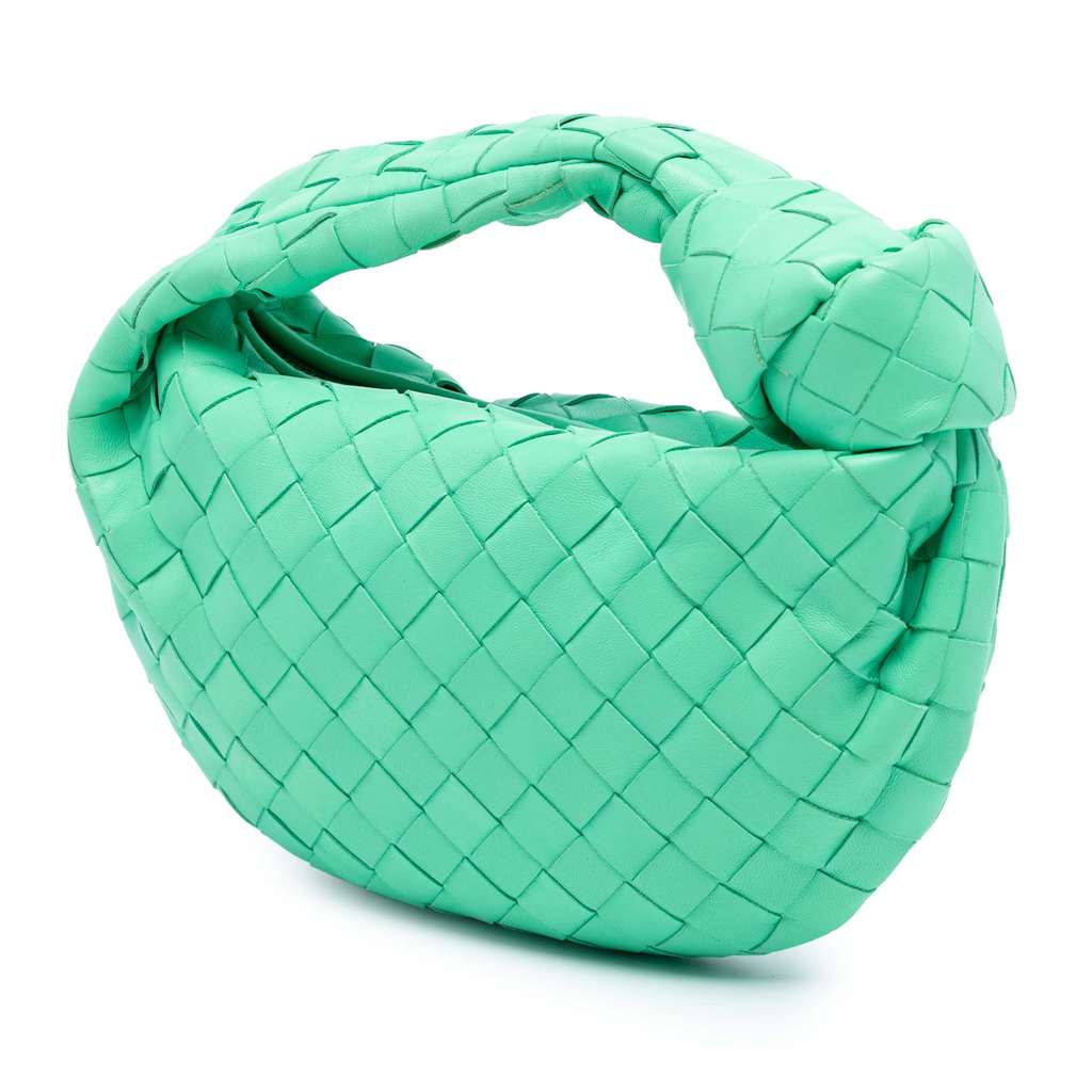 Bottega Veneta Mini Nappa Intrecciato Jodie Green Leather Good condition - Back View