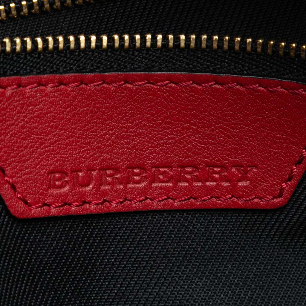 Burberry Small Haymarket Check Canvas and Leather Canterbury Tote Brown Canvas Good condition - Box View