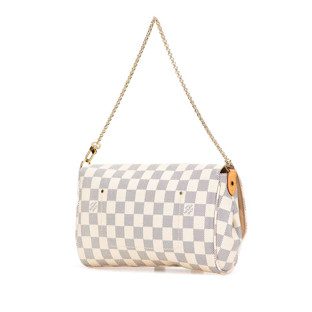 Louis Vuitton Damier Azur Favorite MM White Canvas Good condition - Back View