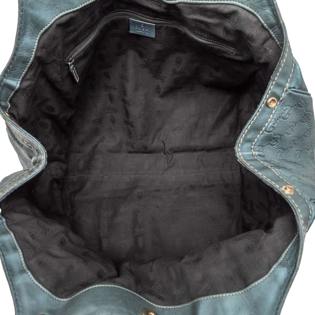 Gucci Large Guccissima Sukey Tote Green Leather Good condition - Model View