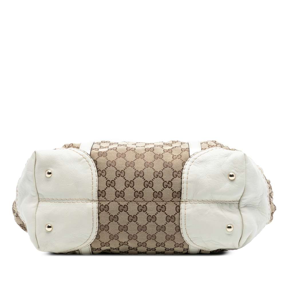 Gucci GG Canvas Horsebit Nail Boston Bag Brown Canvas Good condition - Inside View