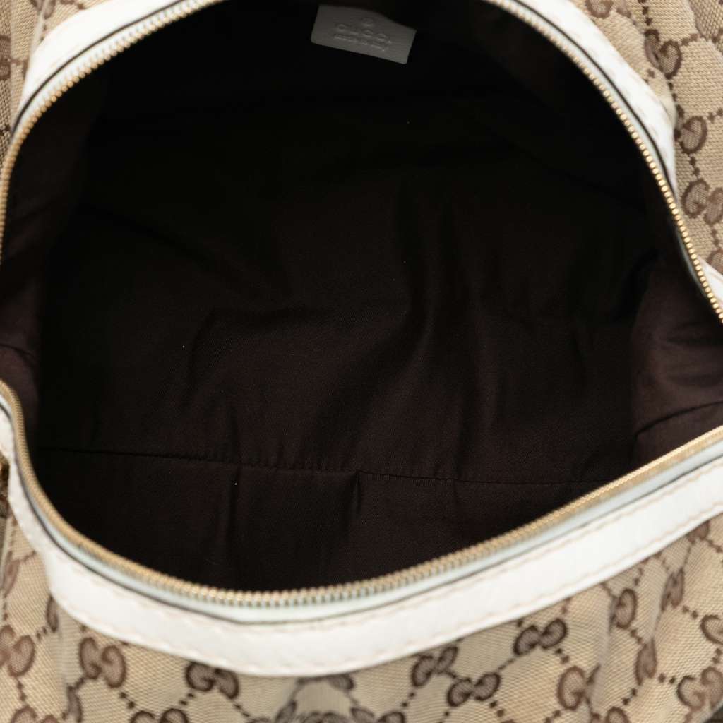 Gucci GG Canvas Horsebit Nail Boston Bag Brown Canvas Good condition - Model View