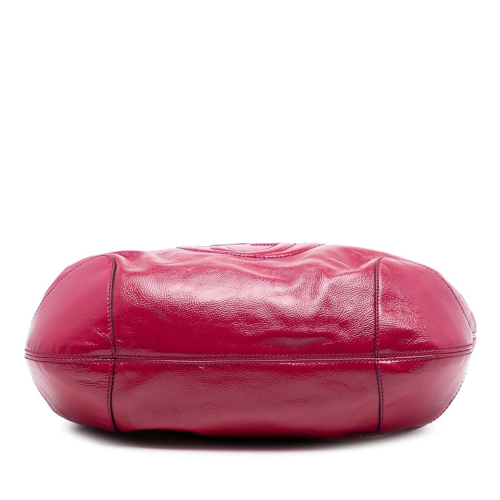 Gucci Patent Soho Shoulder Bag Pink Leather Good condition - Inside View
