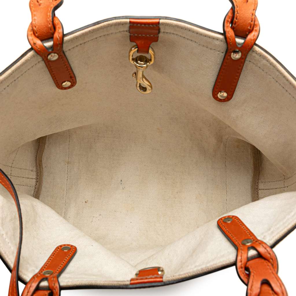 Gucci GG Canvas Craft Tote Brown Canvas Good condition - Model View