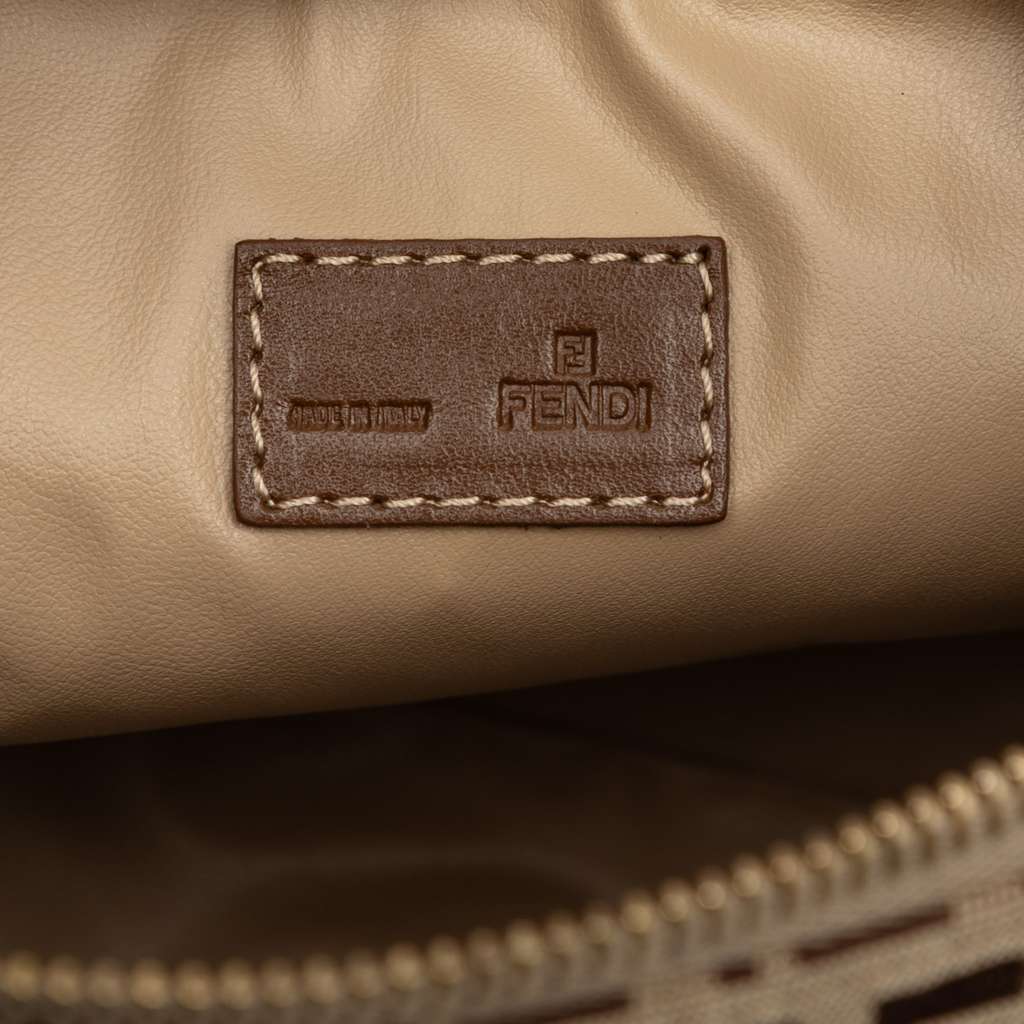 Fendi Zucchino Canvas Handbag Brown Canvas Good condition - Box View