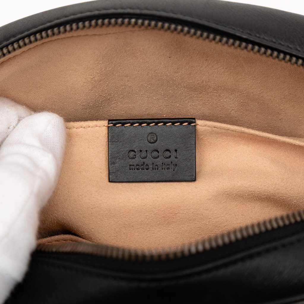 Gucci GG Marmont Matelasse Leather Belt Bag Black Leather Good condition - Box View