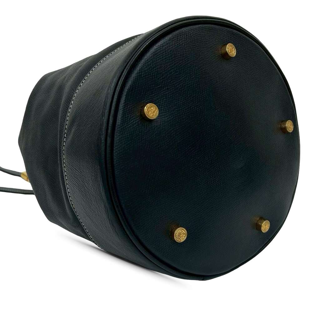 Loewe Leather Anagram Bucket Bag Blue Leather Good condition - Inside View